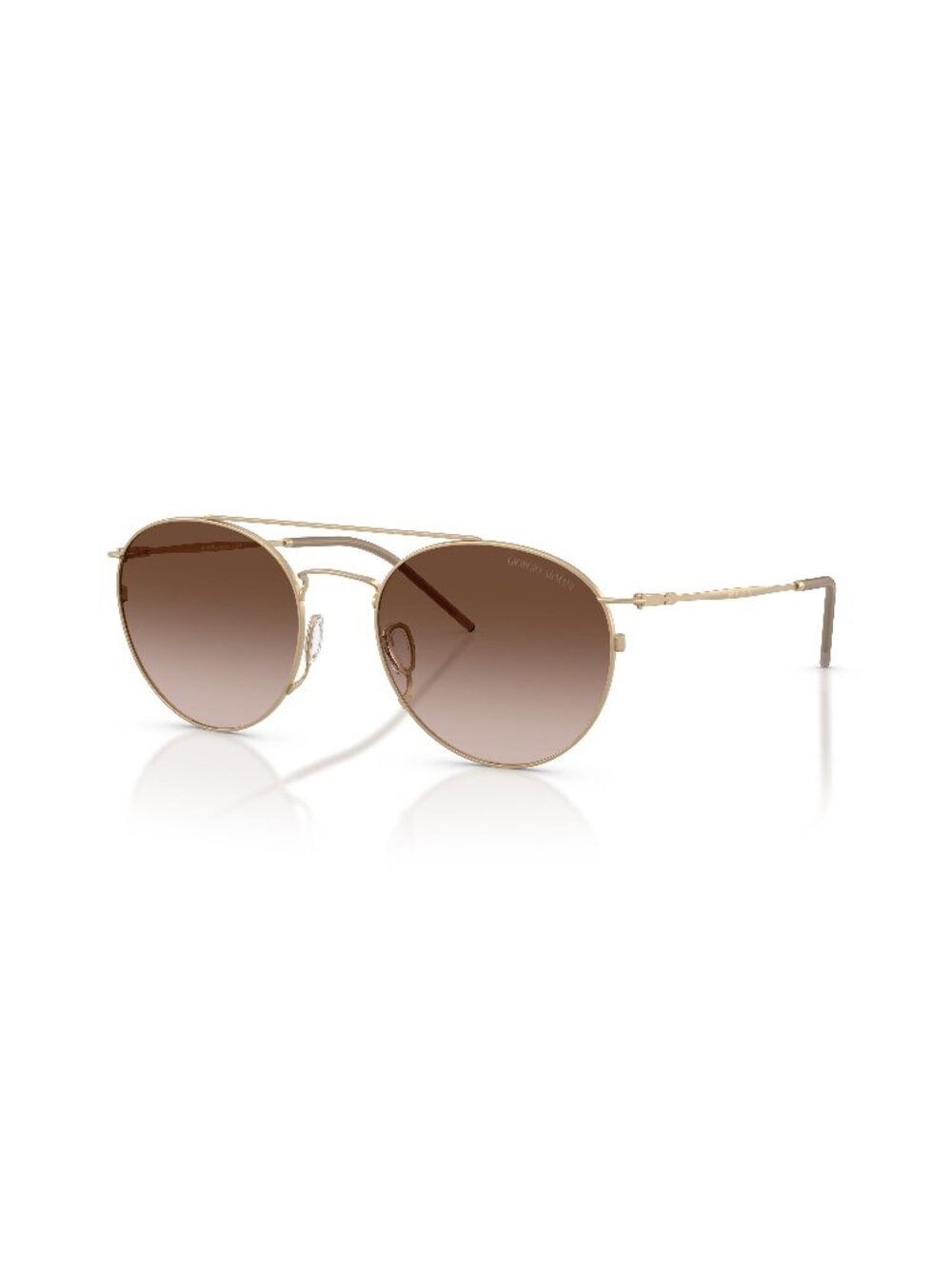 New Giorgio Armani Men's Sunglasses Gold Brown Lens Metal Frame AR6183 300213 53
